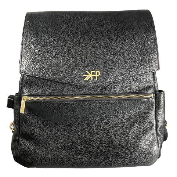 Freshly Picked Handbags - Freshly Picked Womens Large Classic Baby Diaper Bag Backpack Vegan Leather Black